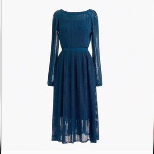 J crew point sur teal knit midi dress (NWT)